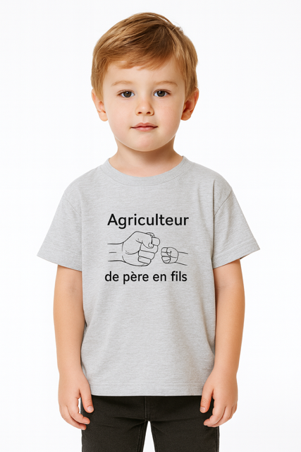 T-shirt Enfant "Agriculteur de Père en Fils"