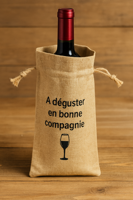 Sac à bouteille – “À déguster en bonne compagnie” 