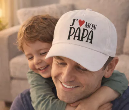 🧢 Casquette homme « J’aime mon papa »