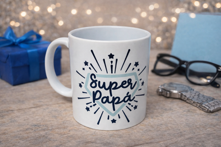 ☕ Mug blanc « Super Papa »