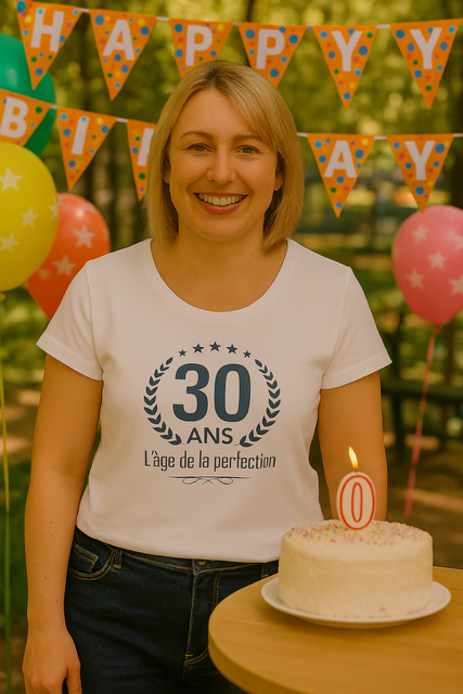  T-shirt Femme « 30 ans – L’âge de la perfection »