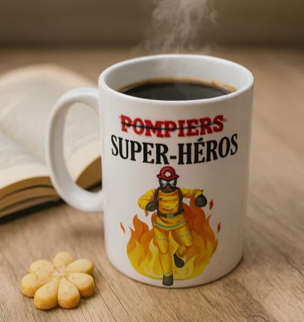 Mug Blanc Mat – “Pompiers : les vrais super-héros”