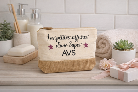 🧴 Trousse de toilette « Les petites affaires d’une super AVS »