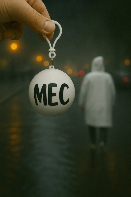 Poncho de pluie – Boule personnalisée “Mec”