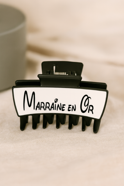 Pince à cheveux "Marraine en or" 