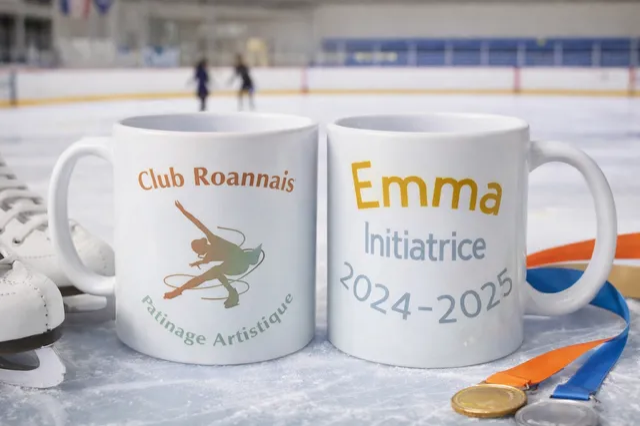 mug personnalisé logo + prénom initiatrice et année