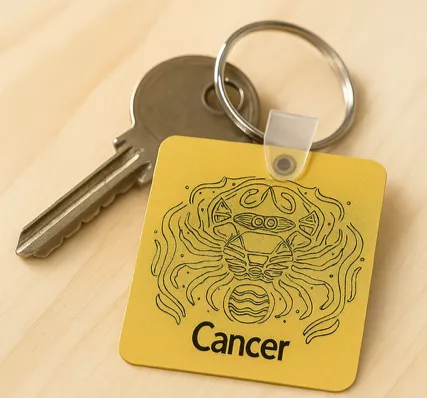 ♋ Porte-clés personnalisé – Signe astrologique Cancer