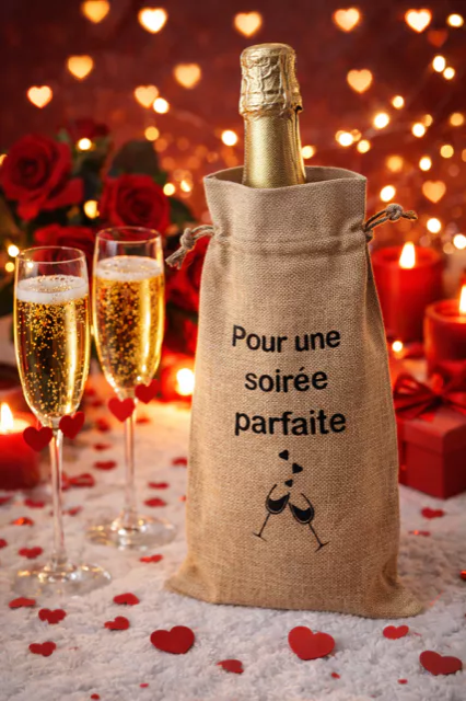  Sac à bouteille « Soirée parfaite » – L’amour se boit à deux