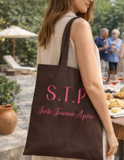 Tote Bag – “STP Sieste, Tournée, Apéro” 😎👜