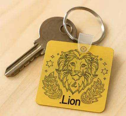♌ Porte-clés personnalisé – Signe astrologique Lion