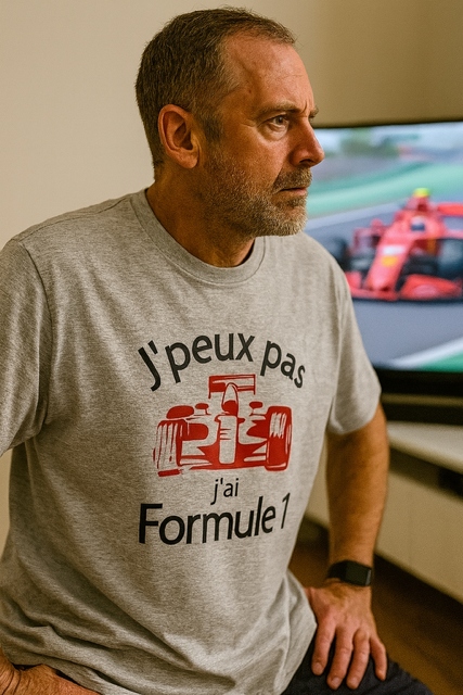 🏁 T-shirt homme  « J’peux pas, j’ai Formule 1 »