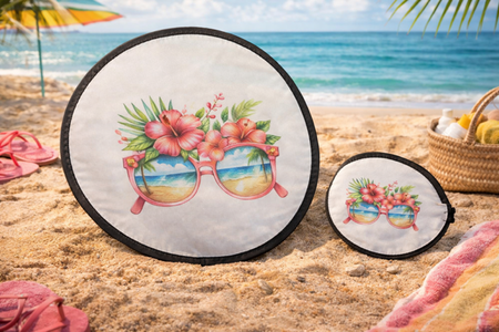 🌸 Éventail pliant – Lunettes de soleil & Vacances