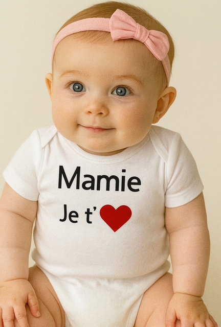 👶 Body bébé – “Mamie je t’aime” 💕
