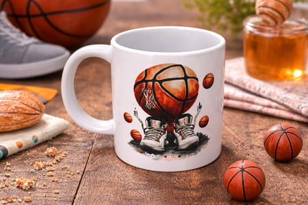 ☕ Mug blanc « Basketball »