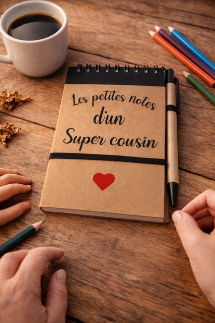Carnet + stylo – Les petites notes d’un super cousin