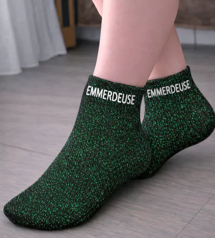 ✨ Chaussettes à paillettes Emmerdeuse ✨