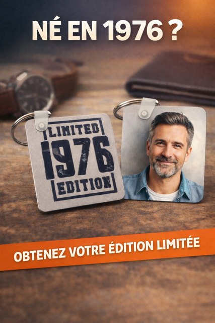 🔑 Porte-clés personnalisé – Édition limitée 1976