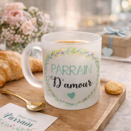 ☕ Mug dépoli « Parrain d’amour »