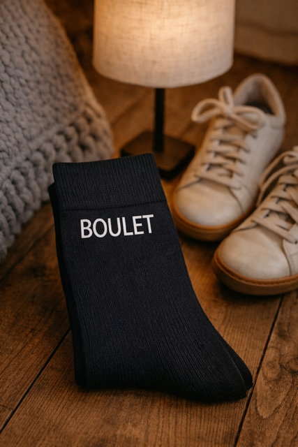 Chaussettes à messages homme – “Boulet”