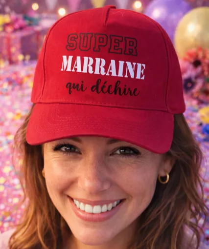 Casquette femme “Super Marraine qui déchire” 
