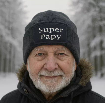 Bonnet homme "Super Papy" 