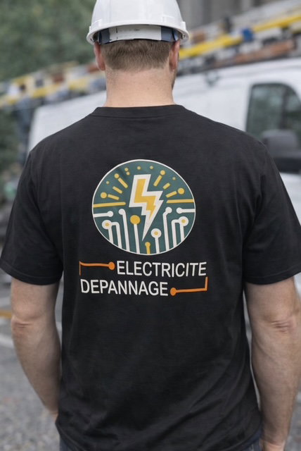 t shirt noir de dos