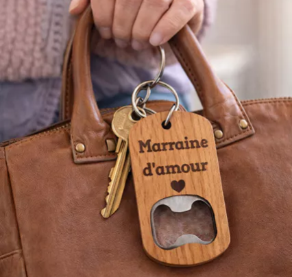  Porte-clés Décapsuleur « Marraine d’Amour » 