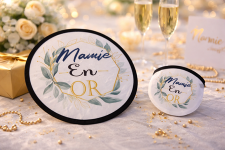 🪭 Éventail pliant « Mamie en or »