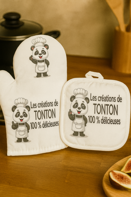 Gant + manique "Les créations de Tonton – 100% délicieuses" 