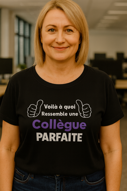 👕 T-shirt femme – « Voilà à quoi ressemble une collègue parfaite »