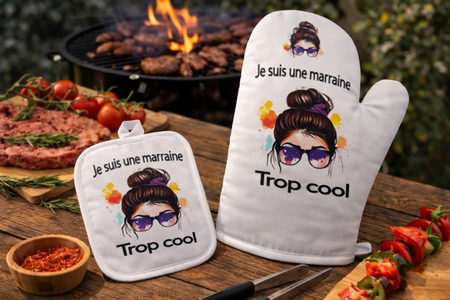 Gant + manique – Je suis une marraine trop cool