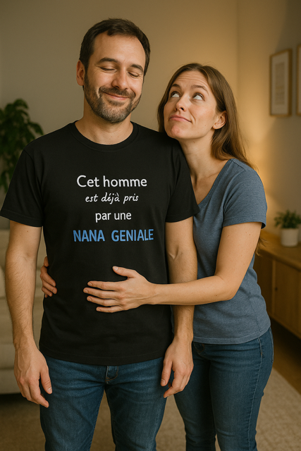 👕 T-shirt homme  « Cet homme est déjà pris par une nana géniale »