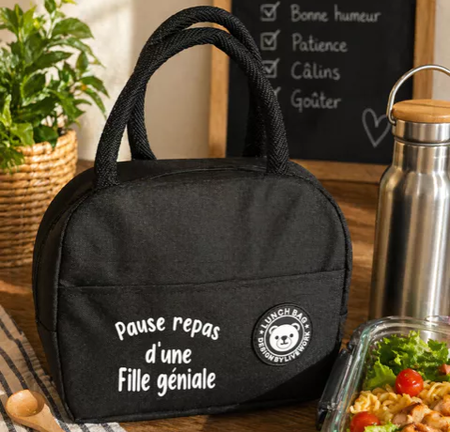 👜 Lunch Bag Isotherme – « Pause repas d’une fille géniale »