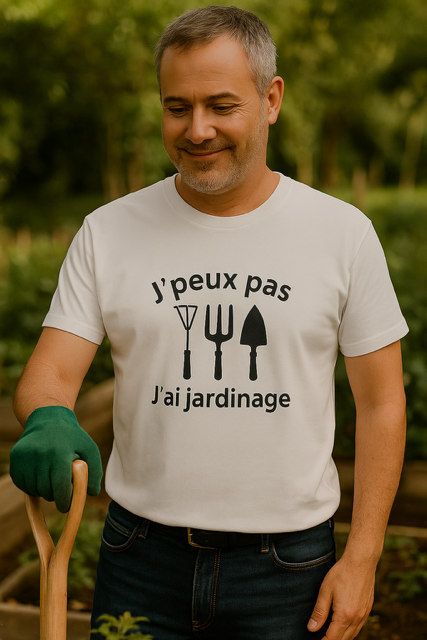 T-shirt homme "J’peux pas, j’ai jardinage"  