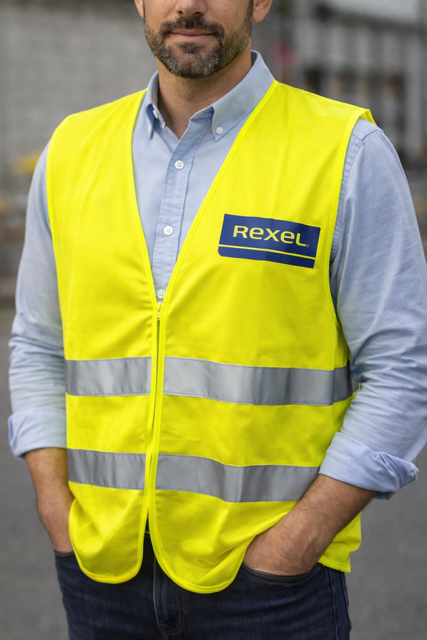 gilet jaune de sécurité devant personnalisé avec logo