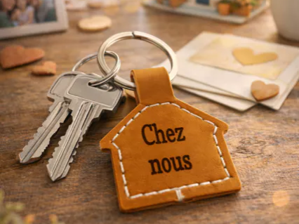 Porte-clés Maison « Chez Nous »