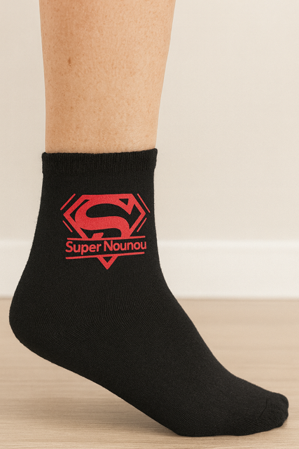 Chaussettes Femme « Super nounou » 