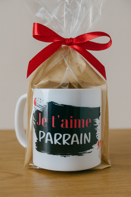 ☕ Mug blanc mat « Je t’aime Parrain »